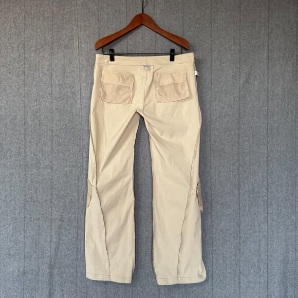 Athleta Dipper Tan Multi Pocket Cargo UPF 50 Low Rise Flare Leg Hiking Pants - Picture 13 of 17